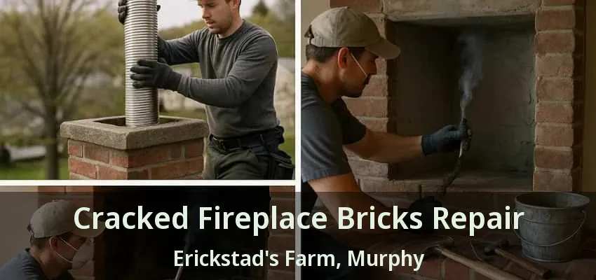 Cracked Fireplace Bricks Repair Erickstad's Farm, Murphy - TX
