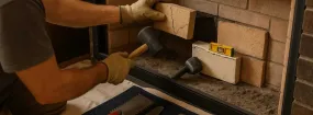 Cracked Fireplace Bricks Repair Chase, Murphy