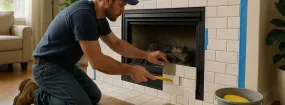 Repairing Cracked Fireplace Tiles Chase, Murphy